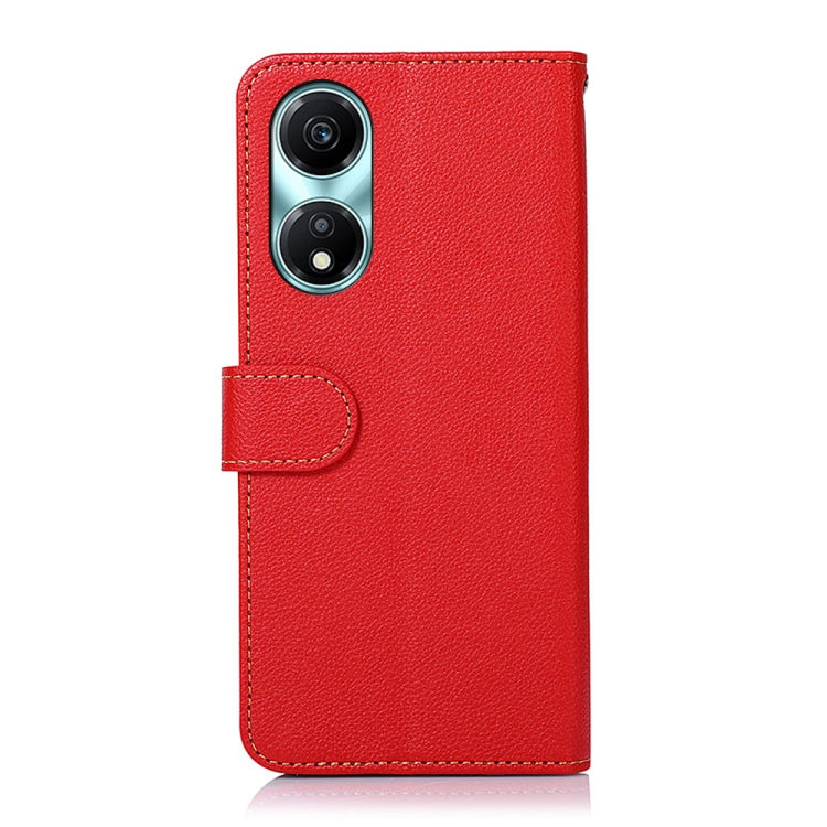 For Honor X5 Plus KHAZNEH Litchi Texture Leather RFID Phone Case(Red)