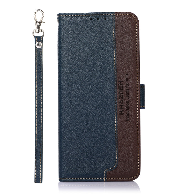 For Honor X8b KHAZNEH Litchi Texture Leather RFID Phone Case(Blue)