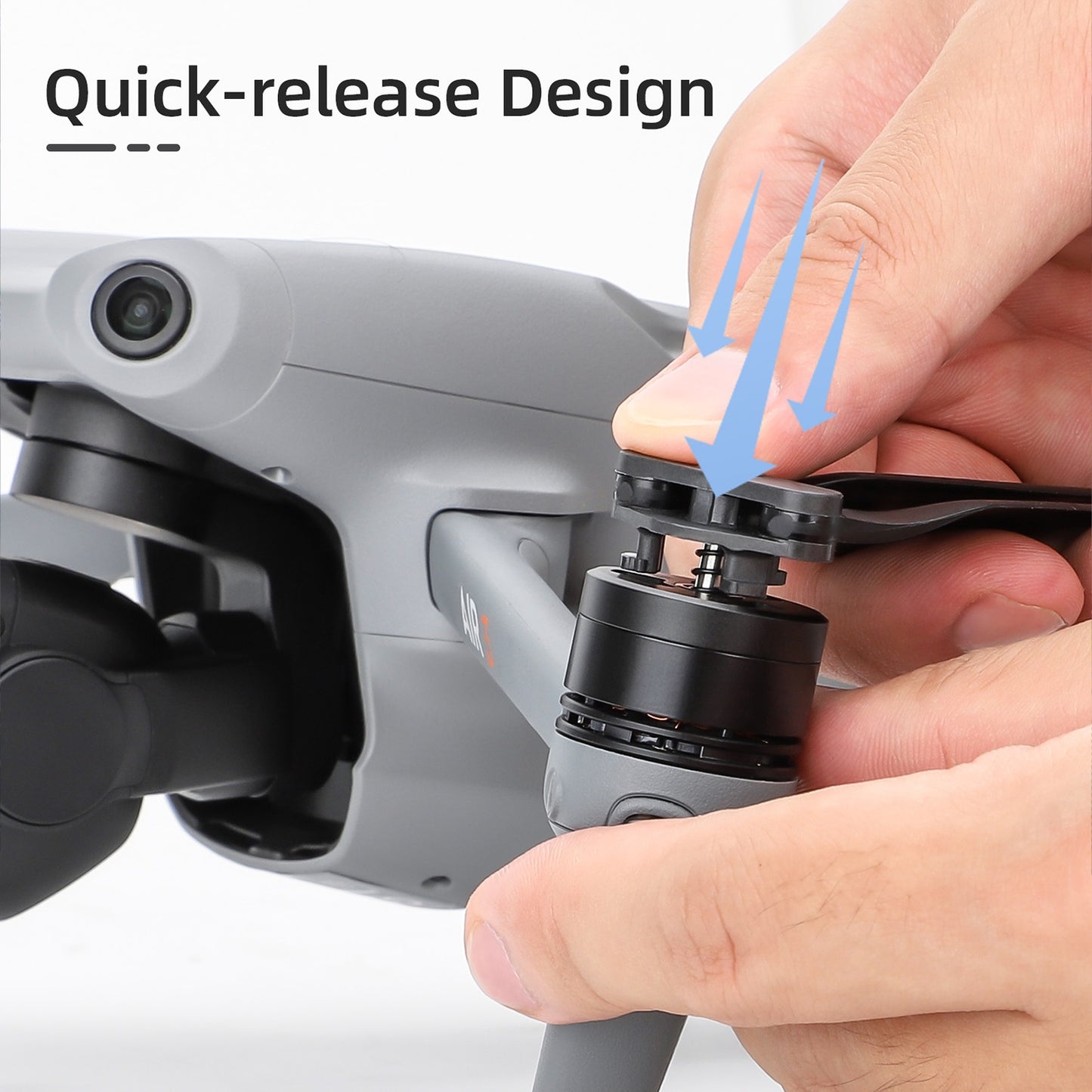 For DJI Air 3 8747F Low Noise Quick-release Propellers, Style:2 Pairs Orange Tip