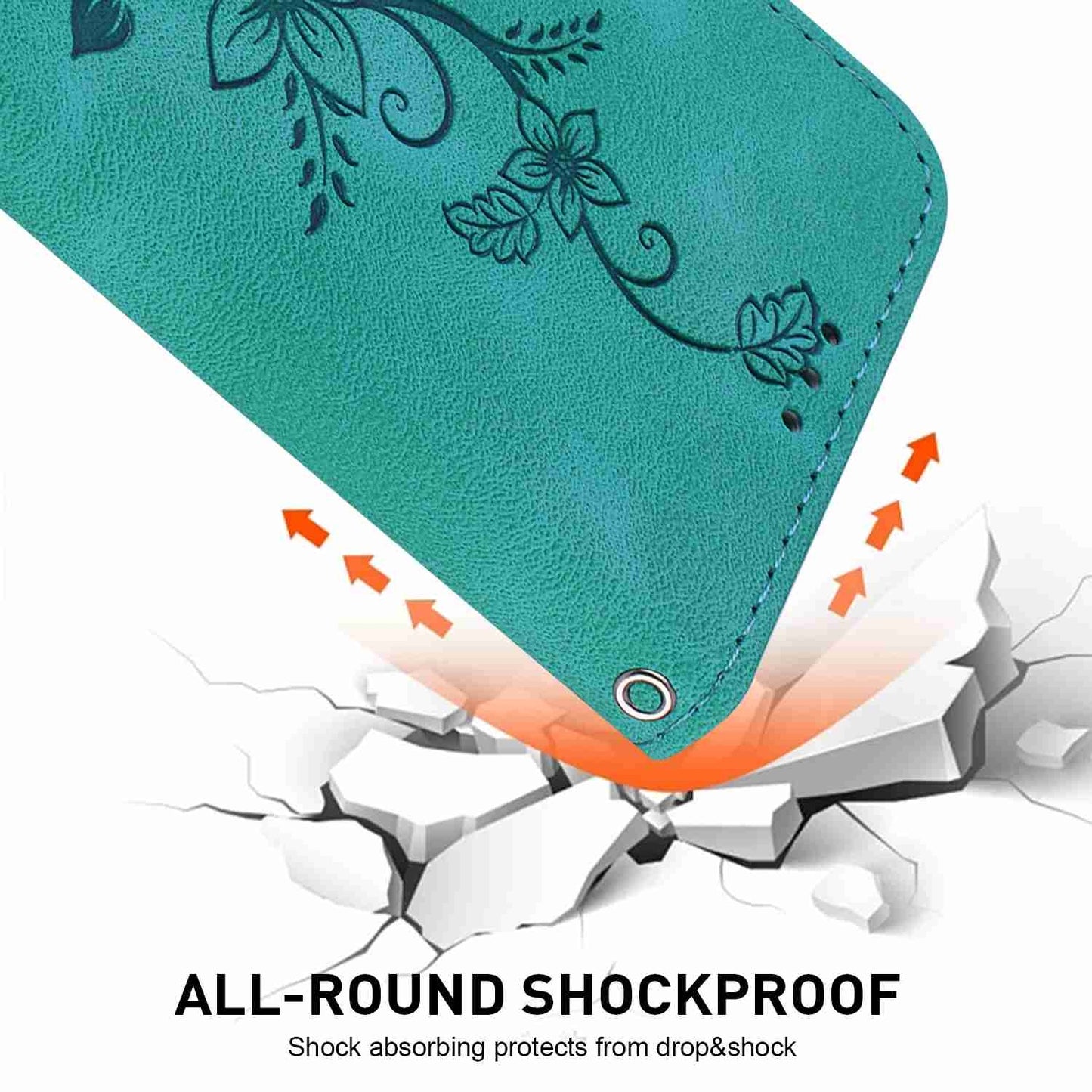For Motorola Edge 30 Pro / Edge+ 2022 Lily Embossed Leather Phone Case(Green)