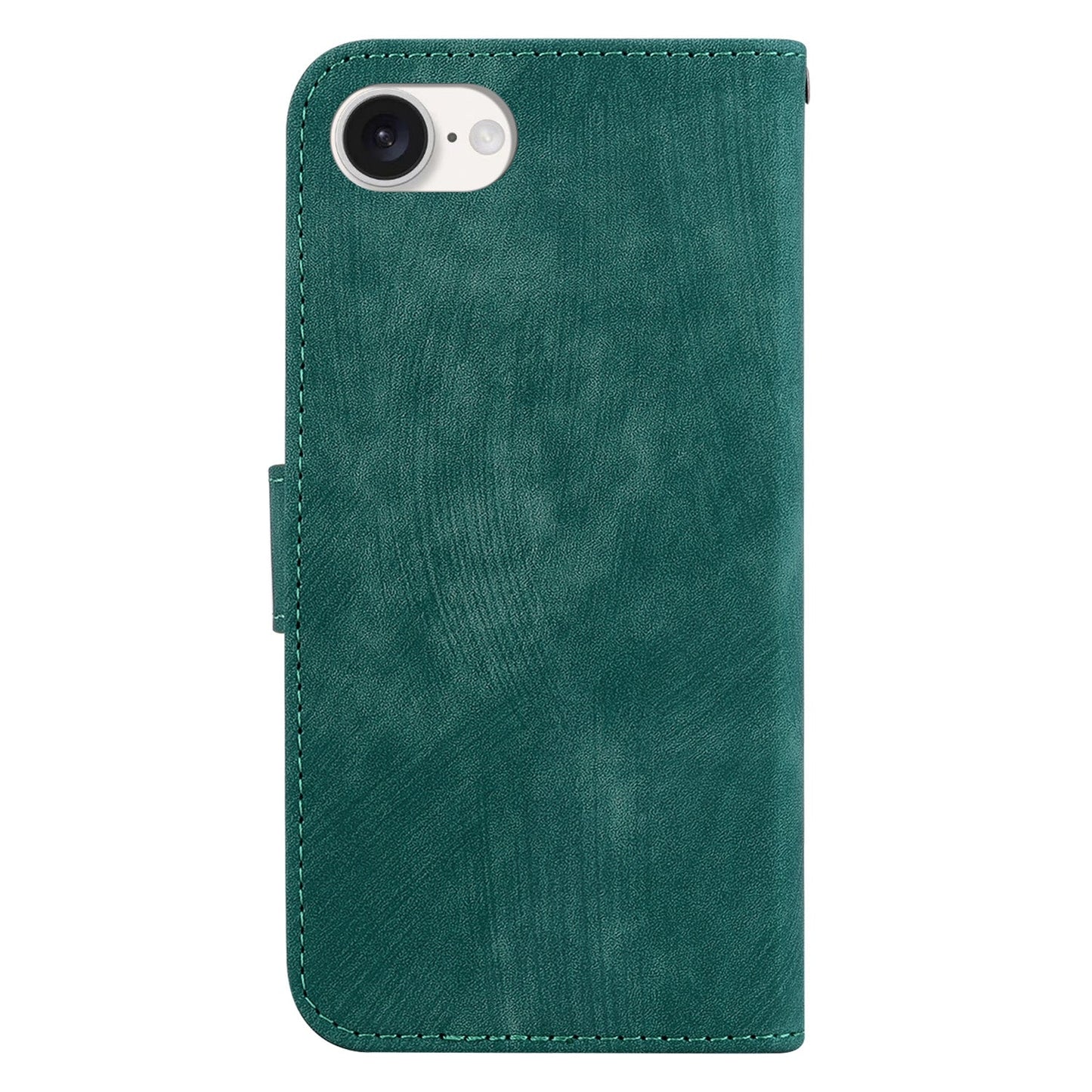For iPhone 16e Little Tiger Embossed Leather Phone Case(Green)