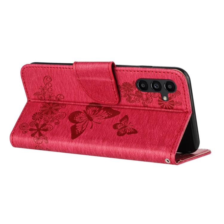 For Samsung Galaxy S24 5G Butterfly Embossed Flip Leather Phone Case(Pink)