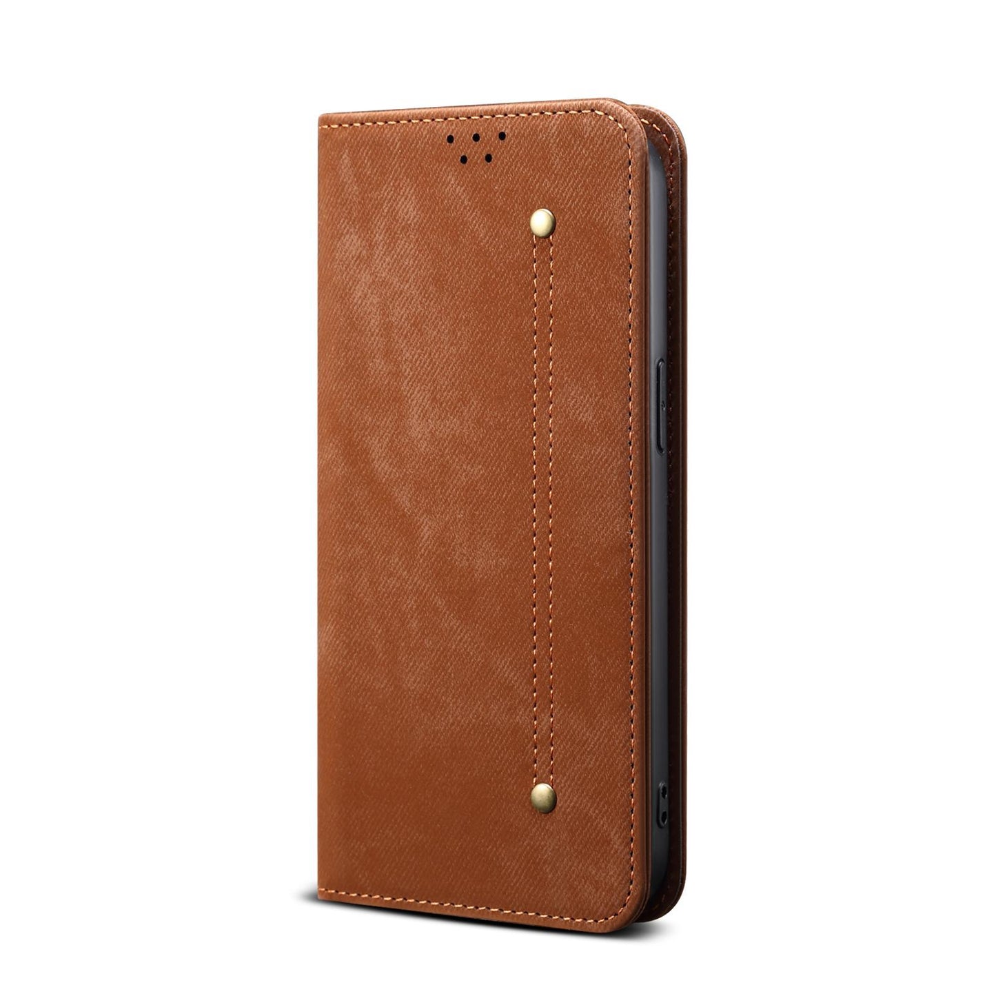 For OPPO K13 5G India Denim Texture Casual Style Horizontal Flip Leather Case(Brown)