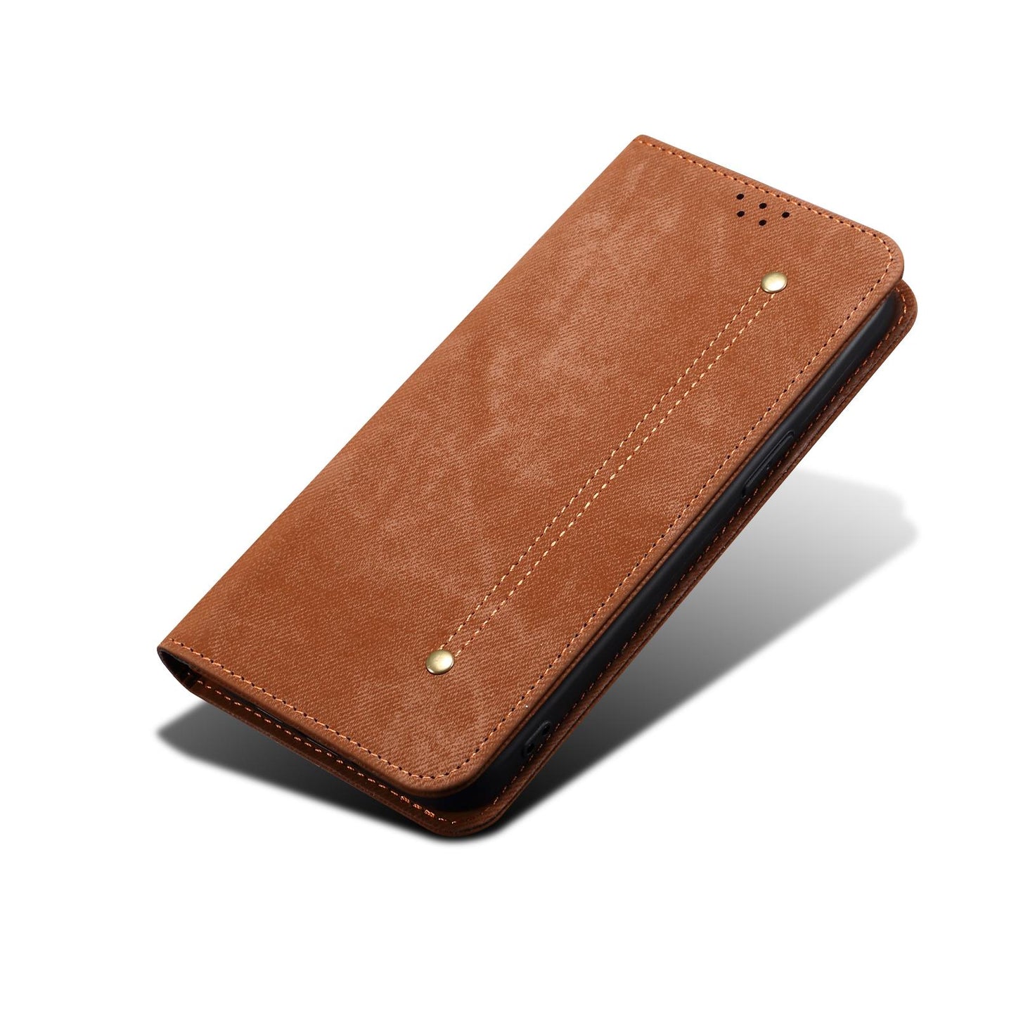 For OPPO K13 5G India Denim Texture Casual Style Horizontal Flip Leather Case(Brown)