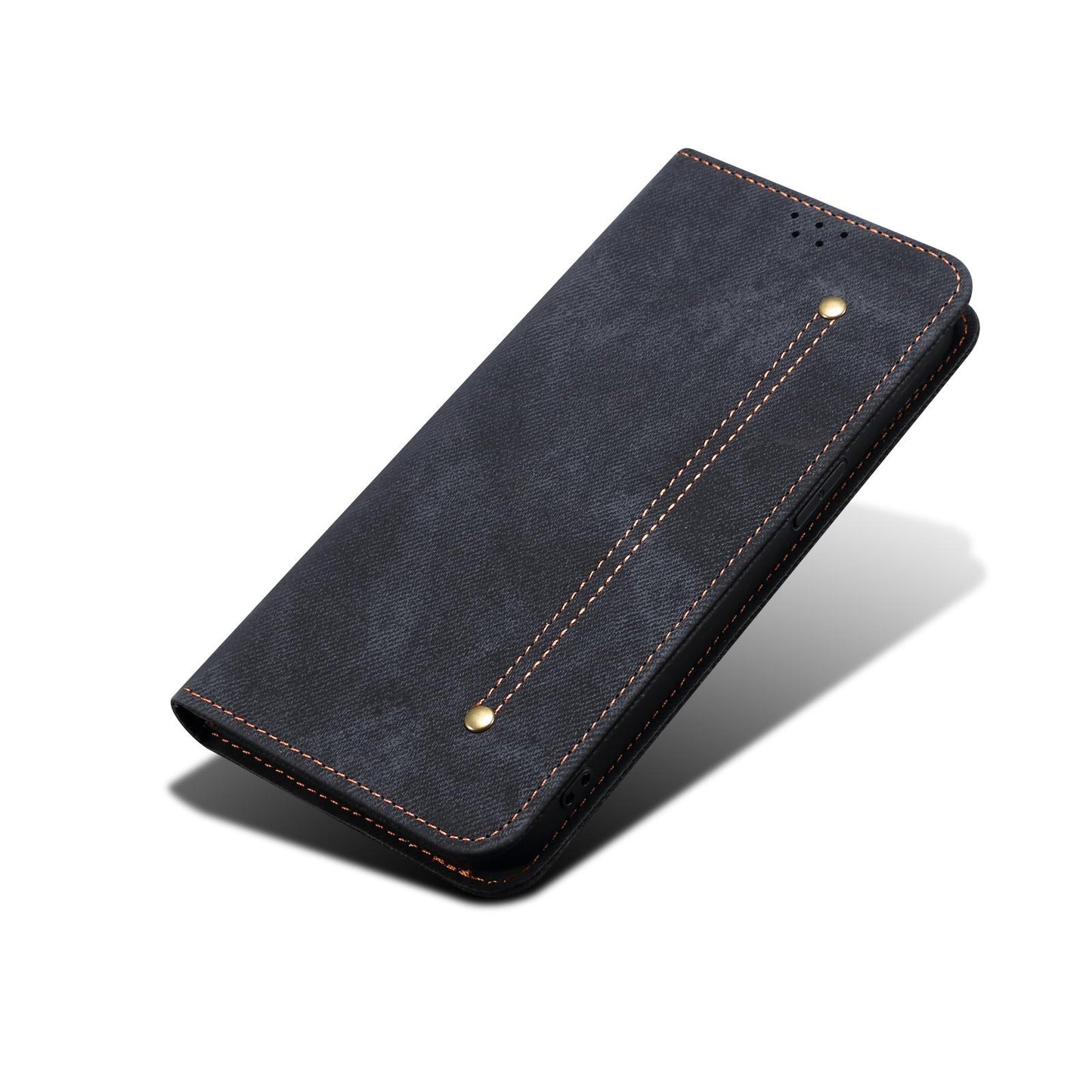 For OPPO K13 5G India Denim Texture Casual Style Horizontal Flip Leather Case(Black)