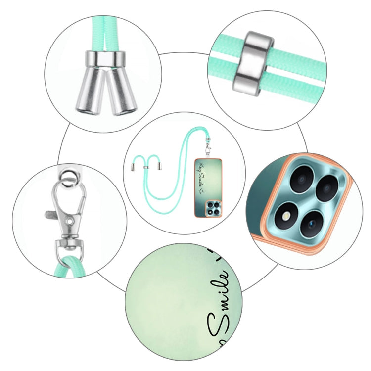 For Honor X6a Electroplating Dual-side IMD Phone Case with Lanyard(Smile)