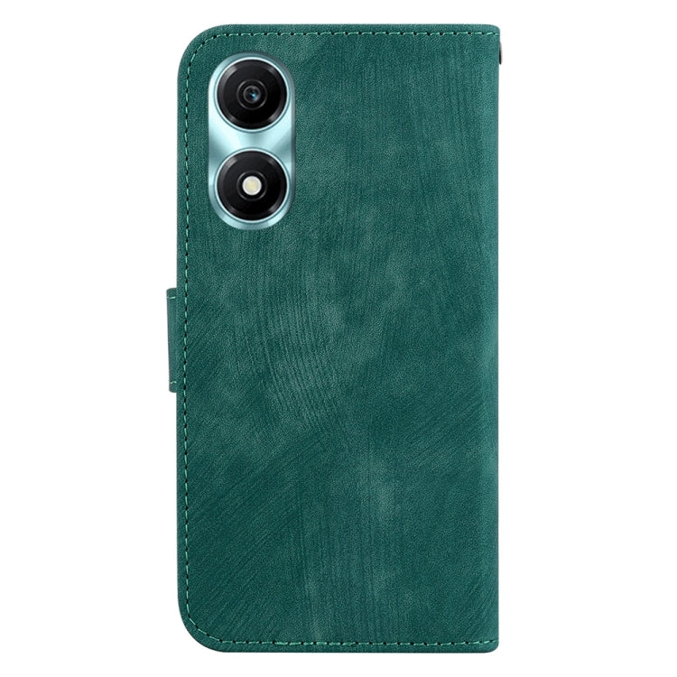 For Honor X5 Plus / Play 40C Little Tiger Embossed Leather Phone Case(Green)
