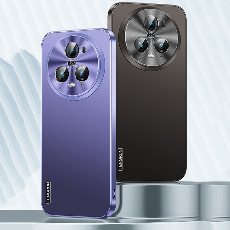 For Honor 100 Streamer Series Micro Frosted Metal Paint PC Phone Case(Dark Purple)