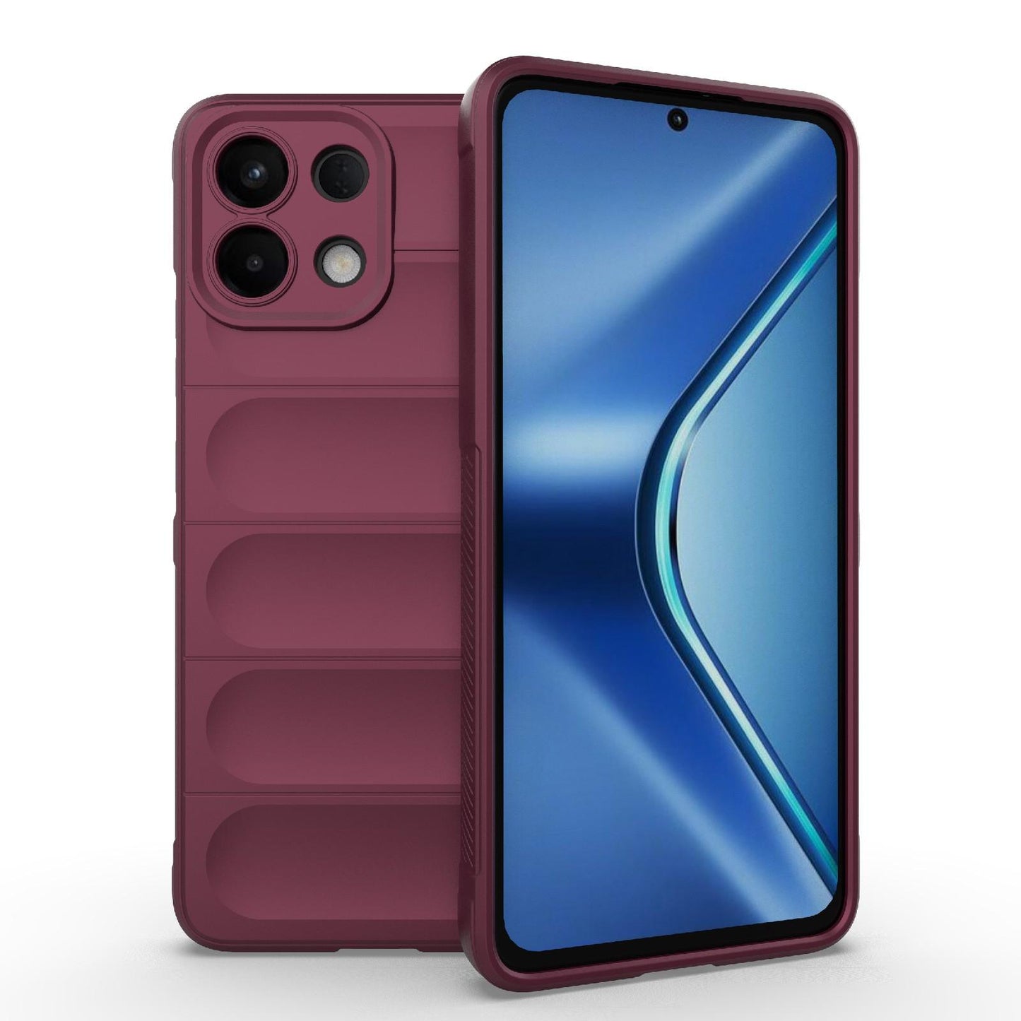 For OPPO K13 5G Magic Shield TPU + Flannel Phone Case(Wine Red)