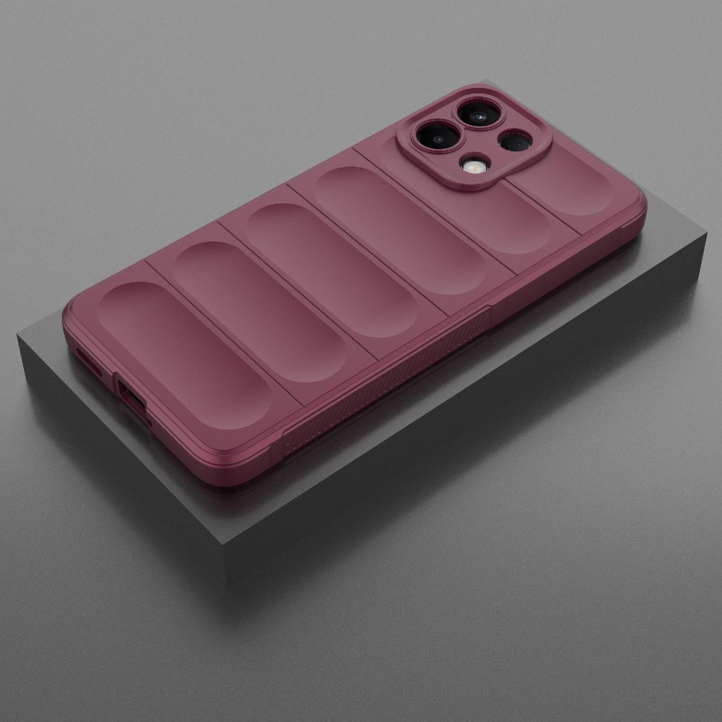 For OPPO K13 5G Magic Shield TPU + Flannel Phone Case(Wine Red)