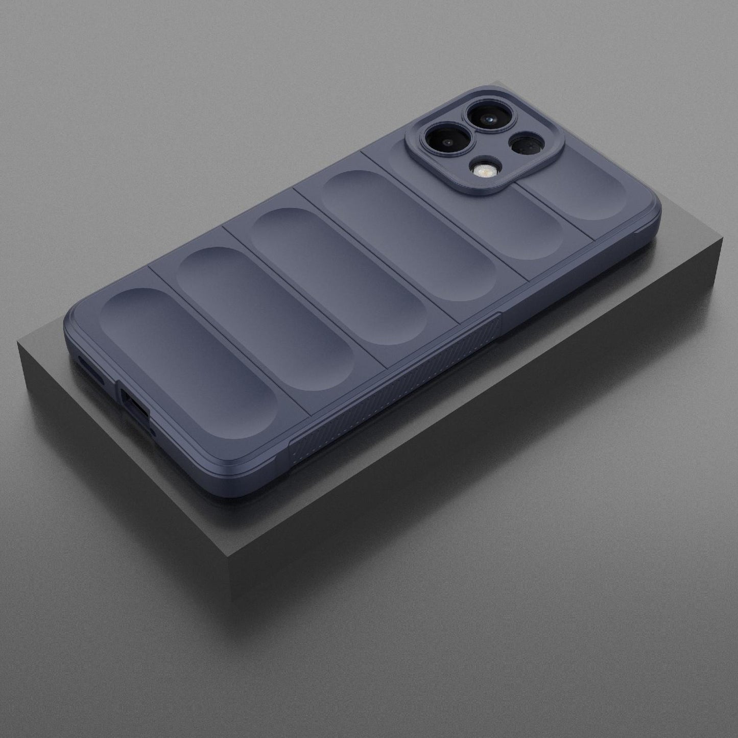 For OPPO K13 5G Magic Shield TPU + Flannel Phone Case(Dark Blue)