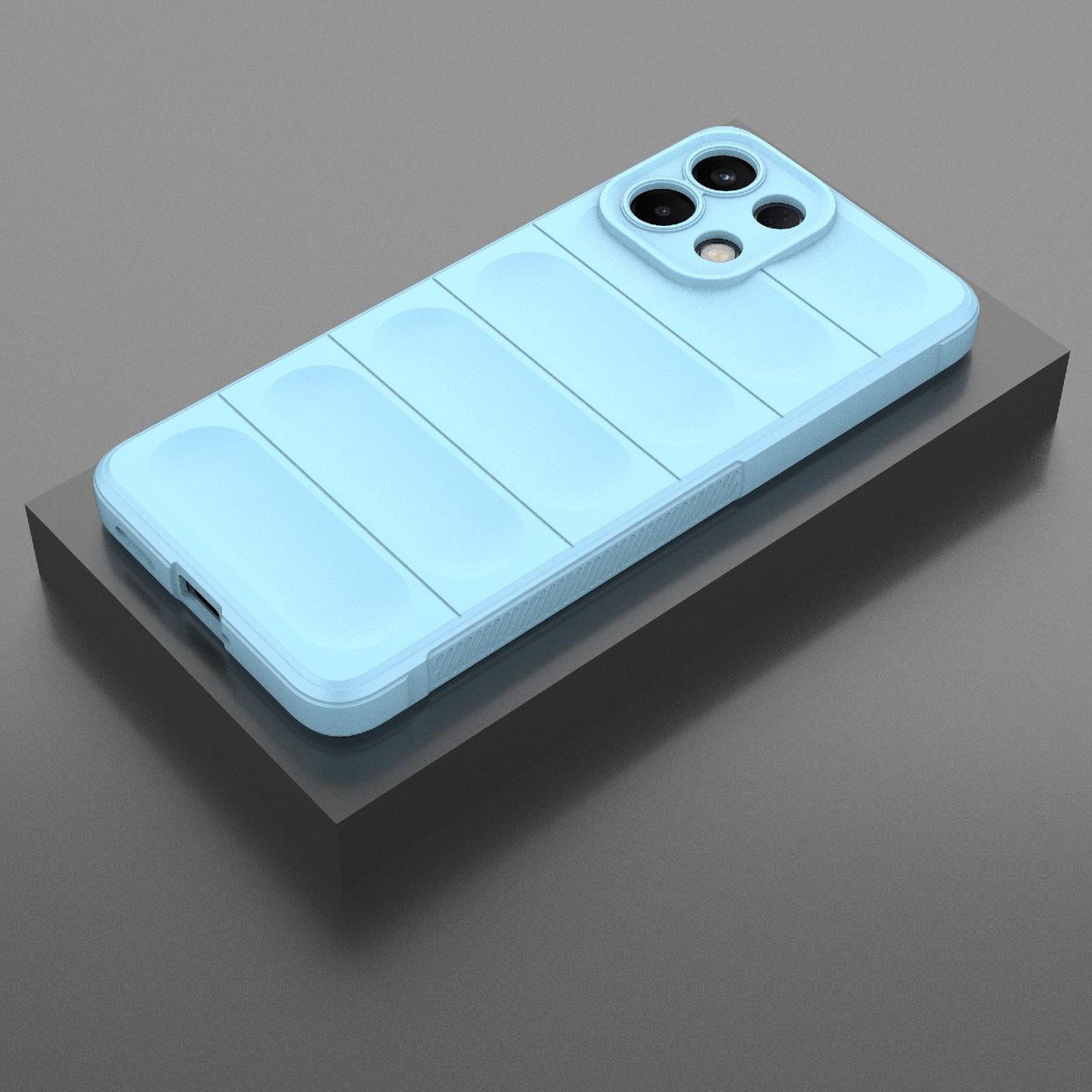 For OPPO K13 5G Magic Shield TPU + Flannel Phone Case(Light Blue)