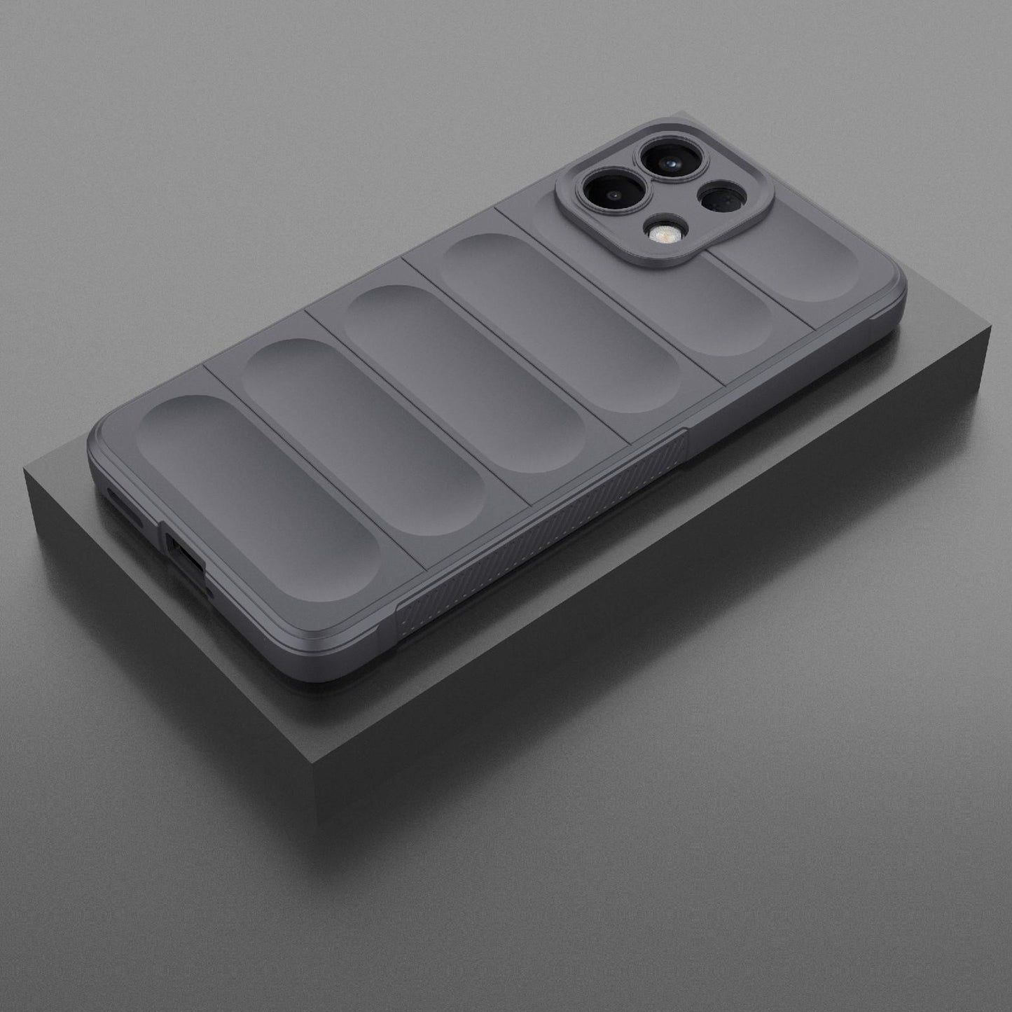 For OPPO K13 5G Magic Shield TPU + Flannel Phone Case(Dark Grey)