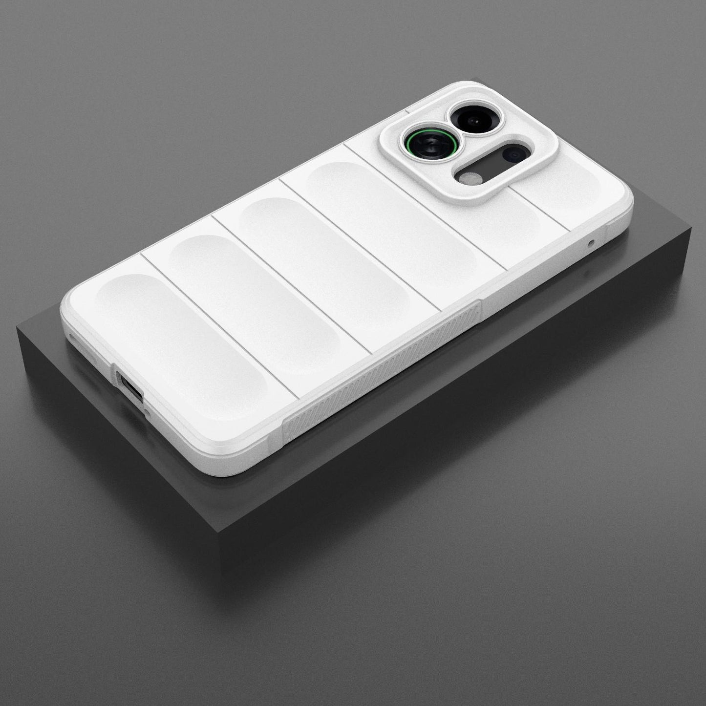 For OPPO K13 Turbo 5G / Turbo Pro 5G Magic Shield TPU + Flannel Phone Case(White)