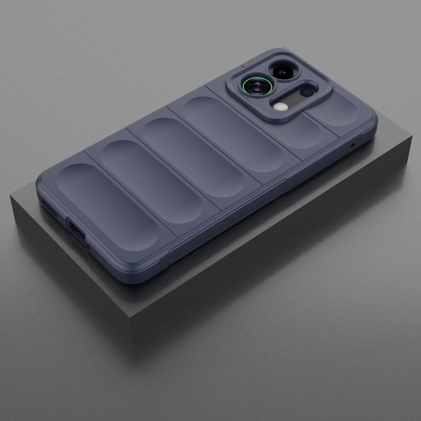 For OPPO K13 Turbo 5G / Turbo Pro 5G Magic Shield TPU + Flannel Phone Case(Dark Blue)