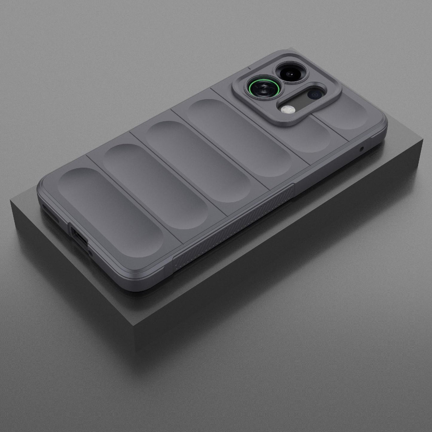 For OPPO K13 Turbo 5G / Turbo Pro 5G Magic Shield TPU + Flannel Phone Case(Dark Grey)
