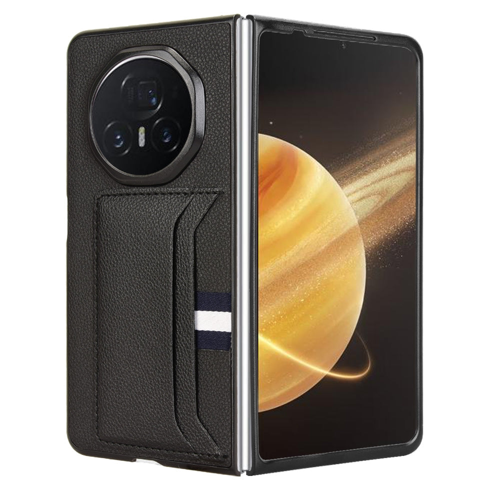 For Honor Magic V3 Litchi Texture Card Slot Phone Case(Black)