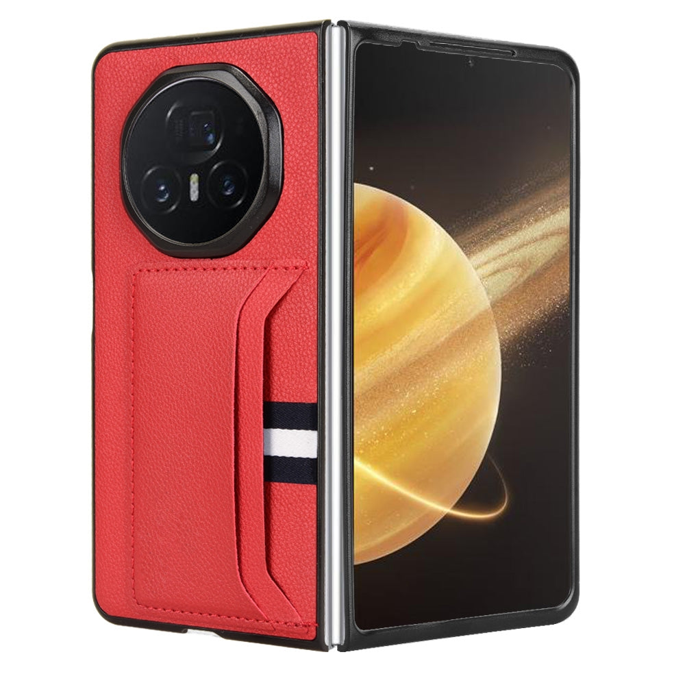 For Honor Magic V3 Litchi Texture Card Slot Phone Case(Red)