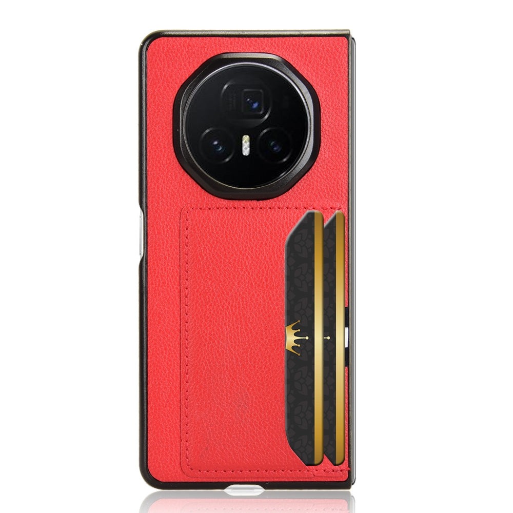 For Honor Magic V3 Litchi Texture Card Slot Phone Case(Red)