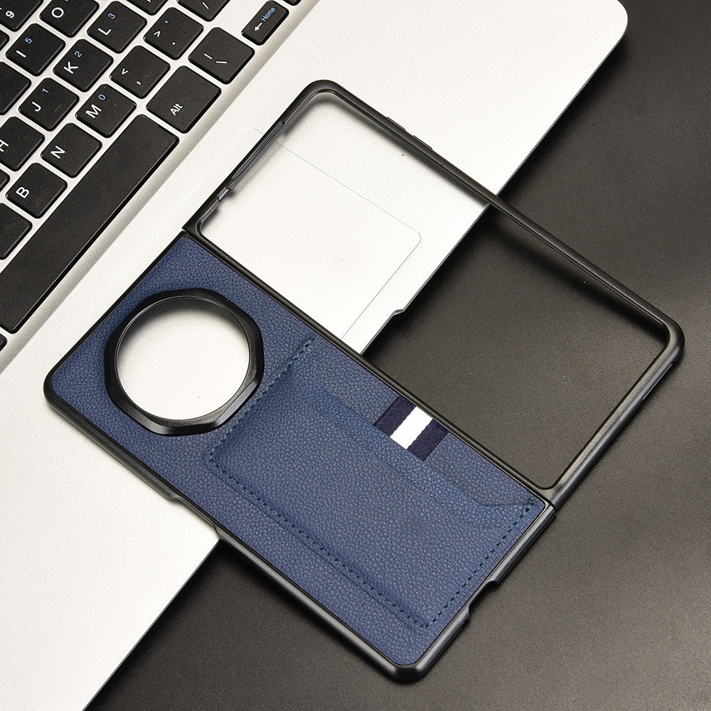 For Honor Magic V3 Litchi Texture Card Slot Phone Case(Blue)