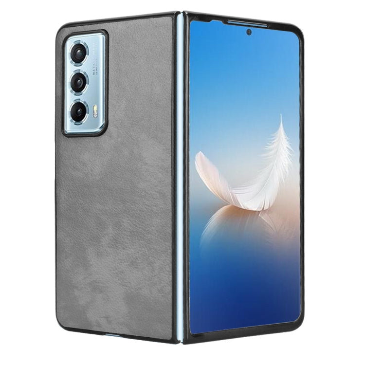 For Honor Magic Vs2 Litchi Texture Back Cover Phone Case(Grey)