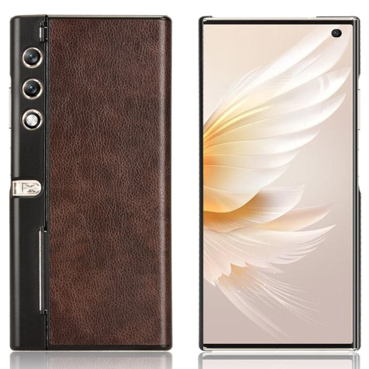 For Honor V Purse Litchi Texture Back Cover Phone Case(Brown)