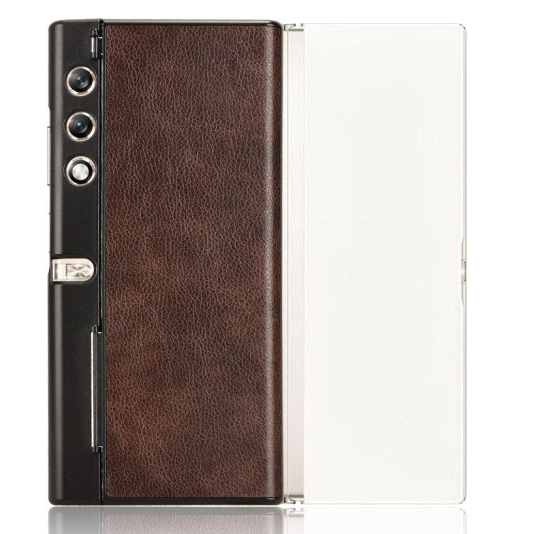 For Honor V Purse Litchi Texture Back Cover Phone Case(Brown)