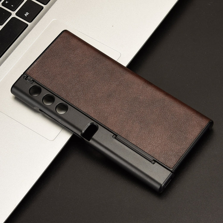 For Honor V Purse Litchi Texture Back Cover Phone Case(Brown)