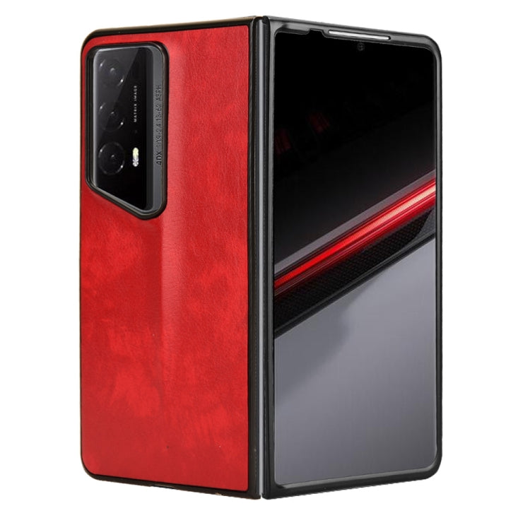 For Honor Magic V2 RSR Porsche Design Litchi Texture Back Cover Phone Case(Red)