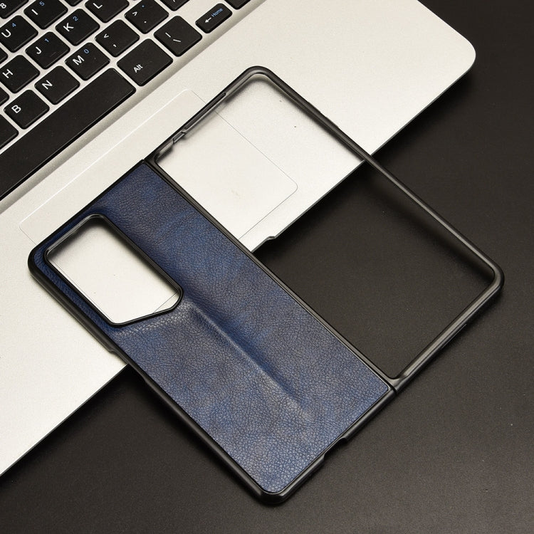 For Honor Magic V2 RSR Porsche Design Litchi Texture Back Cover Phone Case(Blue)