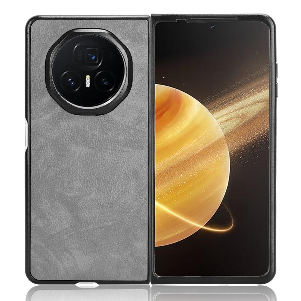 For Honor Magic V3 Litchi Texture Back Cover Phone Case(Grey)