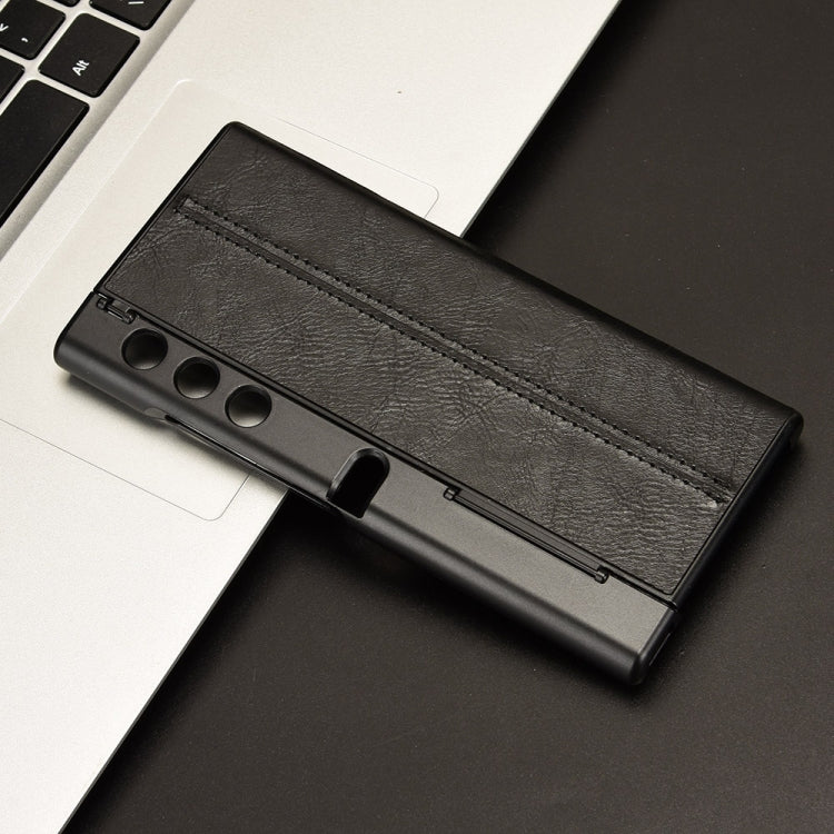 For Honor V Purse Cow Pattern Sewing Back Cover Phone Case(Black)