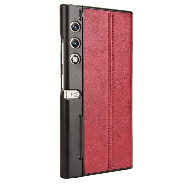 For Honor V Purse Cow Pattern Sewing Back Cover Phone Case(Red)