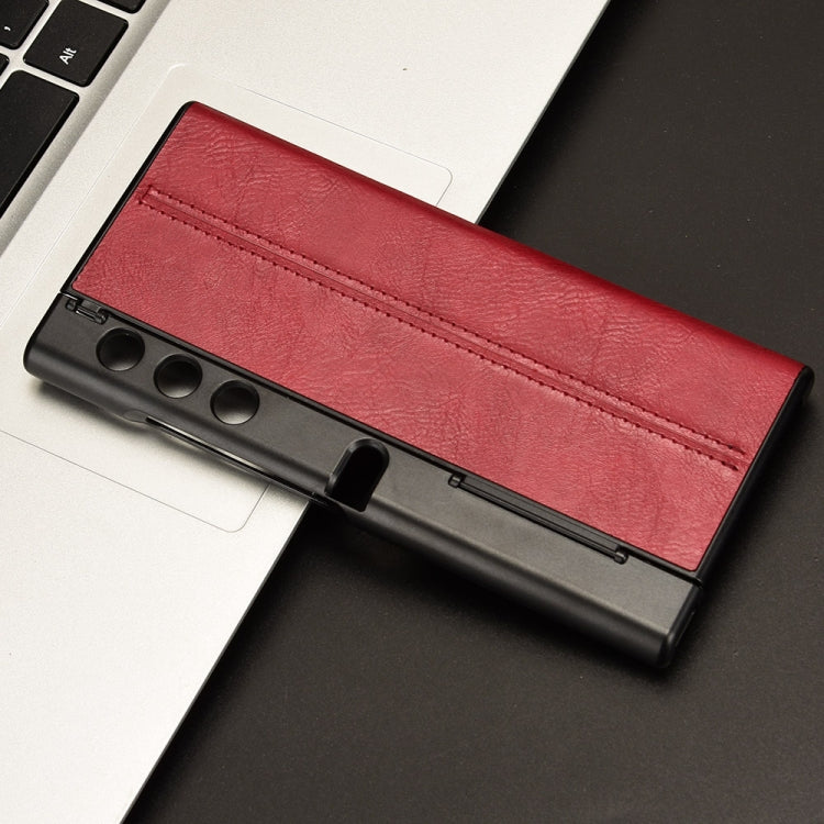 For Honor V Purse Cow Pattern Sewing Back Cover Phone Case(Red)