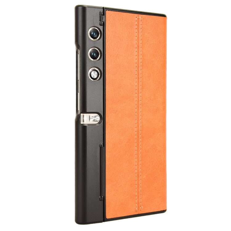 For Honor V Purse Cow Pattern Sewing Back Cover Phone Case(Yellow)