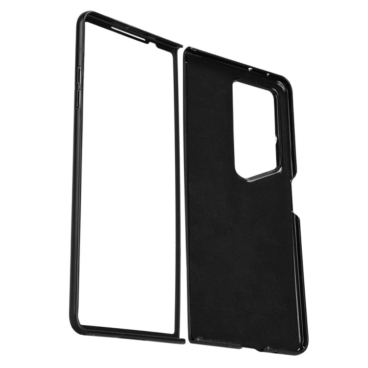 For Honor Magic V2 RSR Porsche Design Cow Pattern Sewing Back Cover Phone Case(Black)