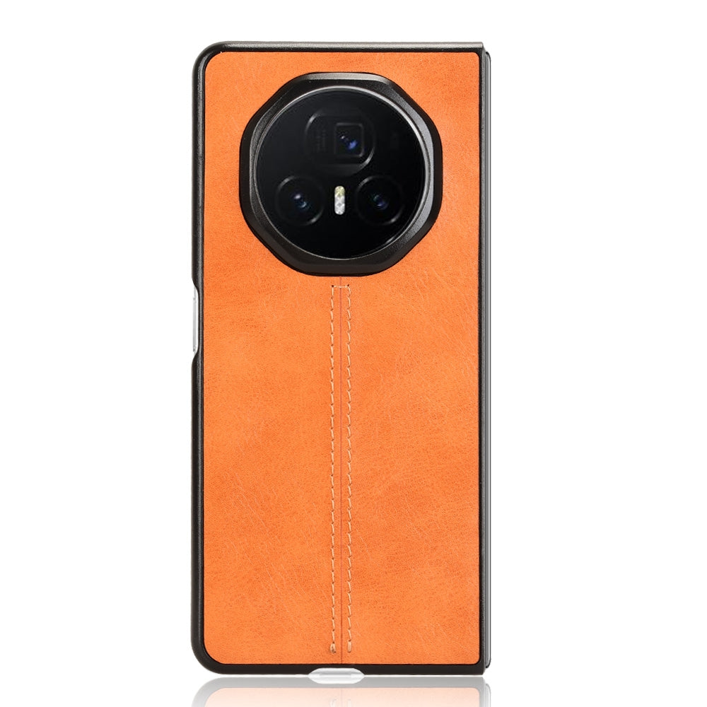 For Honor Magic V3 Cow Pattern Sewing Back Cover Phone Case(Yellow)