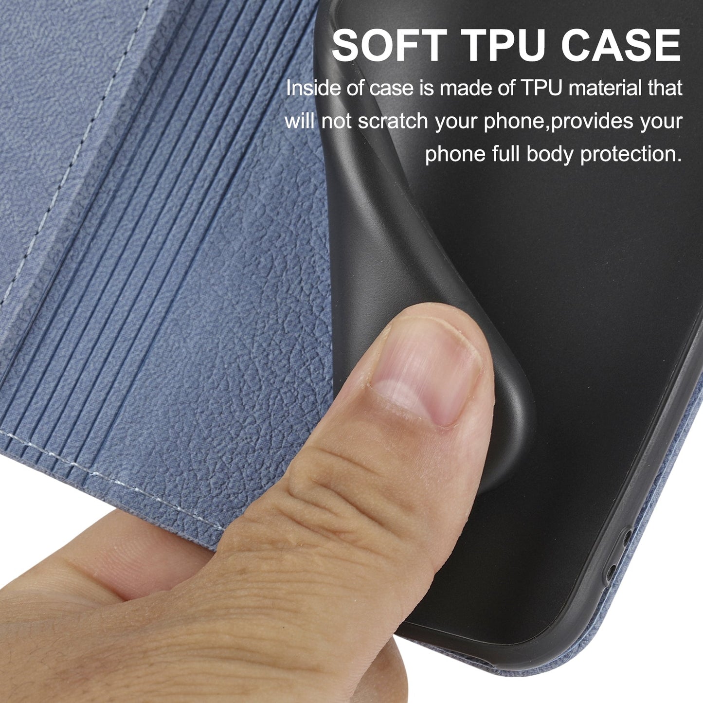 For iPhone 16e Woven Texture Stitching Magnetic Leather Phone Case(Grey)