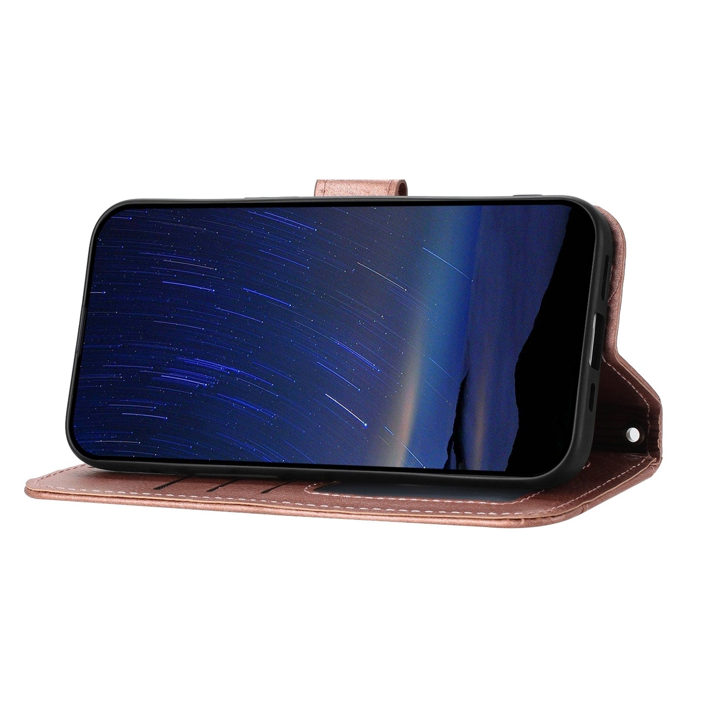 For iPhone 16e Oil Skin Zipper Wallet Leather Phone Case(Rose Gold)
