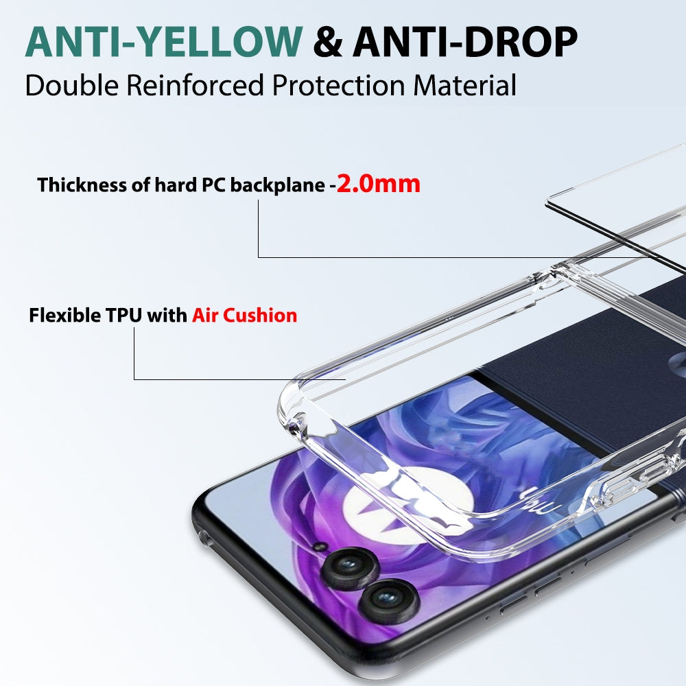 For Motorola Razr 50 Ultra / Razr+ 2024 Scratchproof Acrylic TPU Phone Case(Transparent)