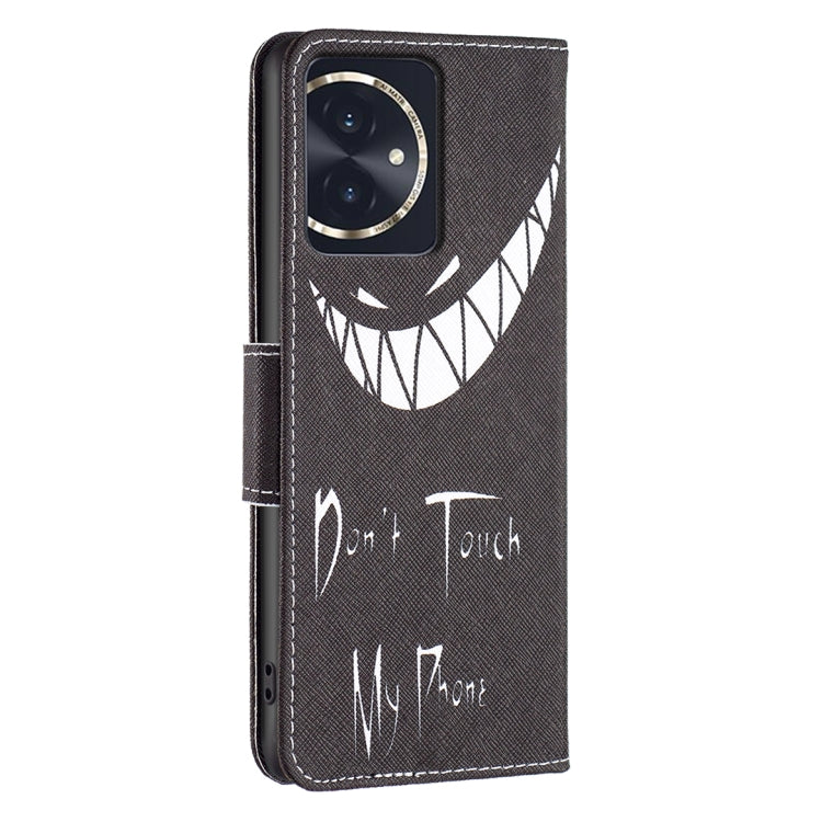 For Honor 100 Colored Drawing Pattern Leather Phone Case(Smirk)