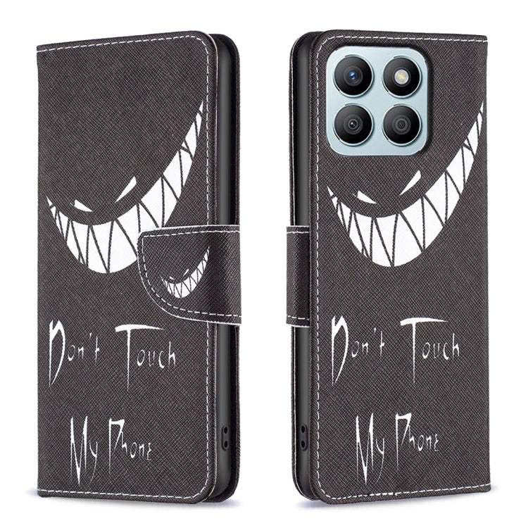 For Honor X8b Colored Drawing Pattern Leather Phone Case(Smirk)