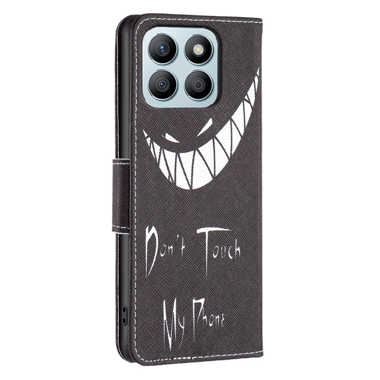 For Honor X8b Colored Drawing Pattern Leather Phone Case(Smirk)