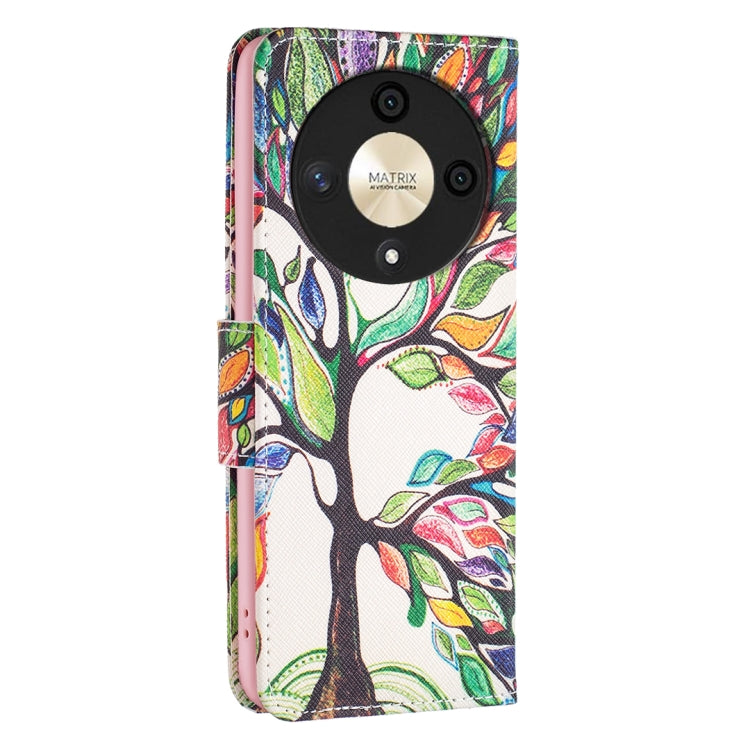 For Honor X9b/Magic6 Lite 5G Colored Drawing Pattern Leather Phone Case(Tree Life)