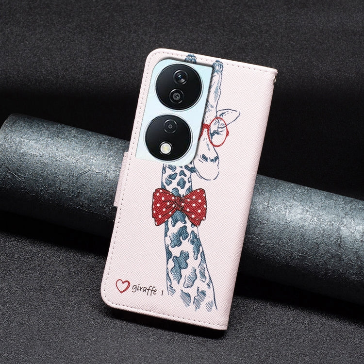 For Honor X7b Colored Drawing Pattern Leather Phone Case(Deer)