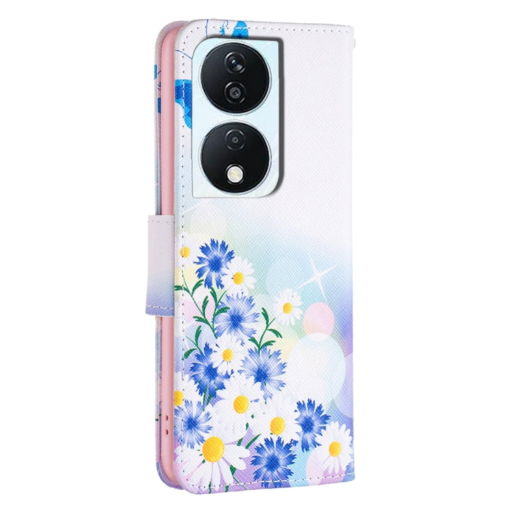 For Honor X7b Colored Drawing Pattern Leather Phone Case(Butterfly Love)