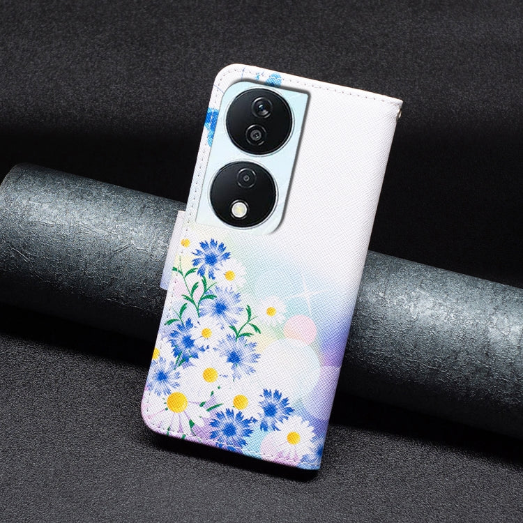 For Honor X7b Colored Drawing Pattern Leather Phone Case(Butterfly Love)