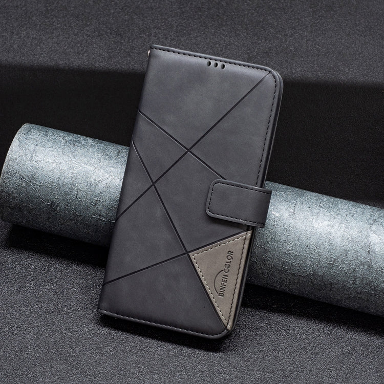For Honor 200 Lite EU Version Magnetic Buckle Rhombus Texture Leather Phone Case(Black)