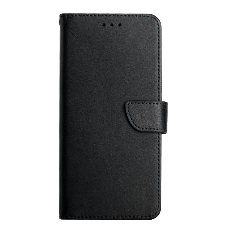 For Honor X9b HT02 Genuine Leather Fingerprint-proof Flip Phone Case(Black)