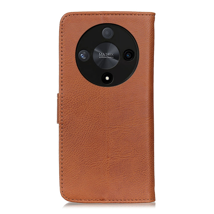 For Honor X9b KHAZNEH Cowhide Texture Horizontal Flip Leather Phone Case(Brown)